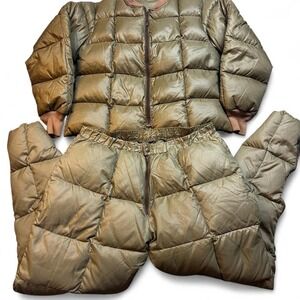 Vintage Eddie Bauer Down Expedition Set Puffer Bomber medium + Pants large